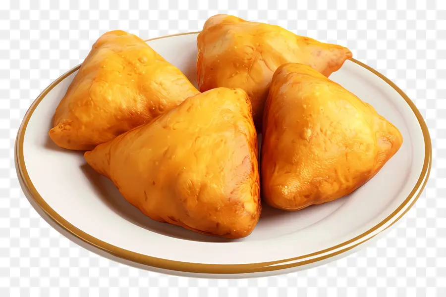 ขนมปังเปโกร่า，Golden Samosas PNG