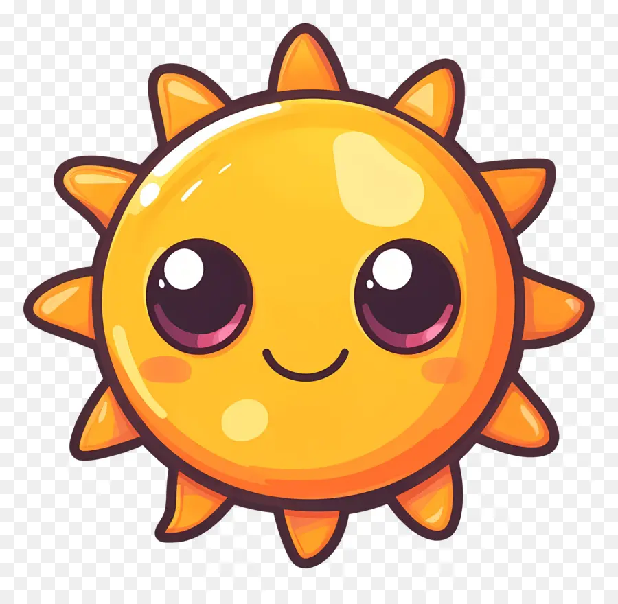 Kawaii Sun，ดวงอาทิตย์ยิ้ม PNG