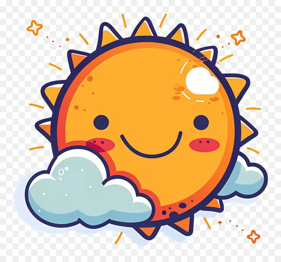 Kawaii Sun，ดวงอาทิตย์ยิ้ม PNG