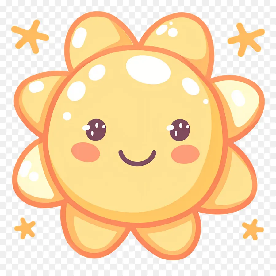 Kawaii Sun，ดวงอาทิตย์มีความสุข PNG