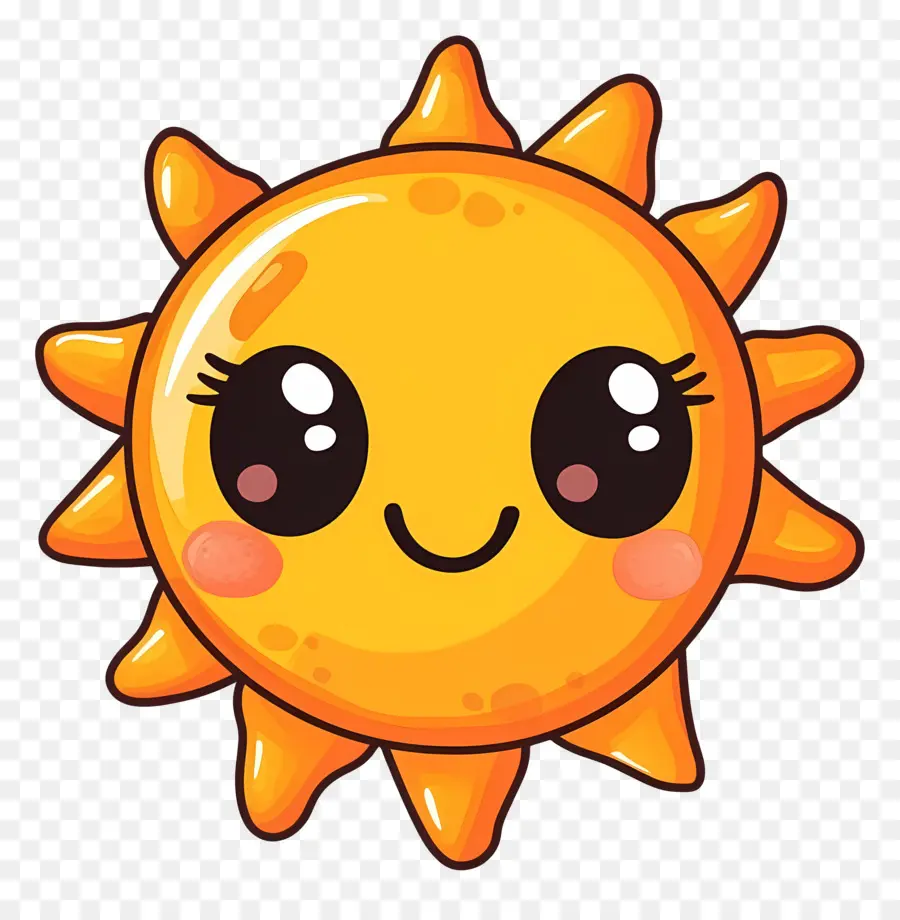 Kawaii Sun，ดวงอาทิตย์น่ารัก PNG