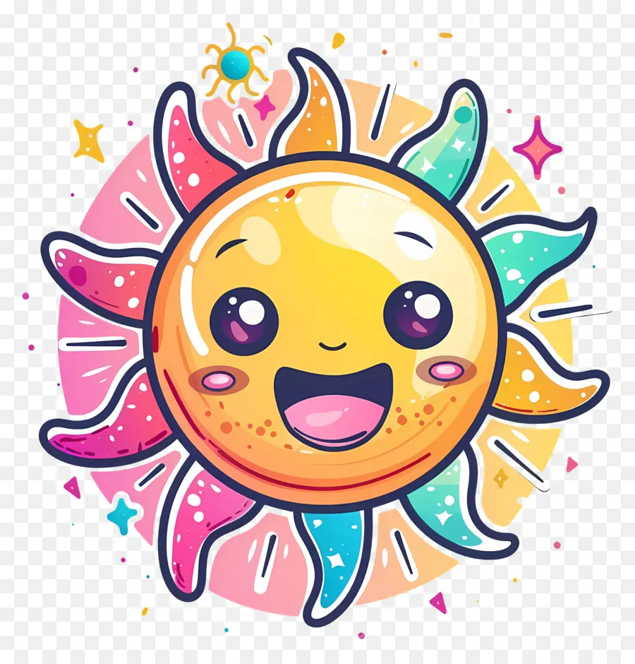 Kawaii Sun，ดวงอาทิตย์ยิ้ม PNG