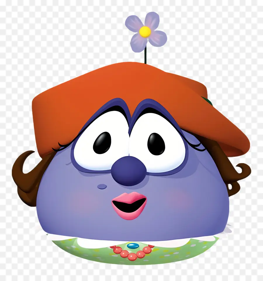 Veggietales，ตัวละครสีม่วง PNG