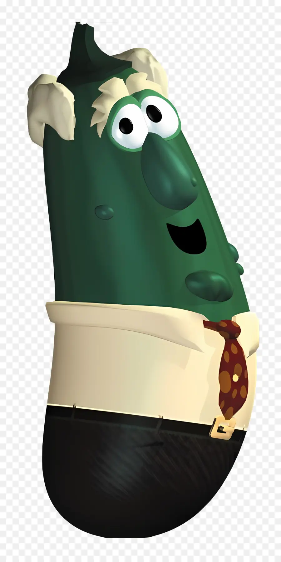 Veggietales，แตงกวาพร้อมเน็คไท PNG