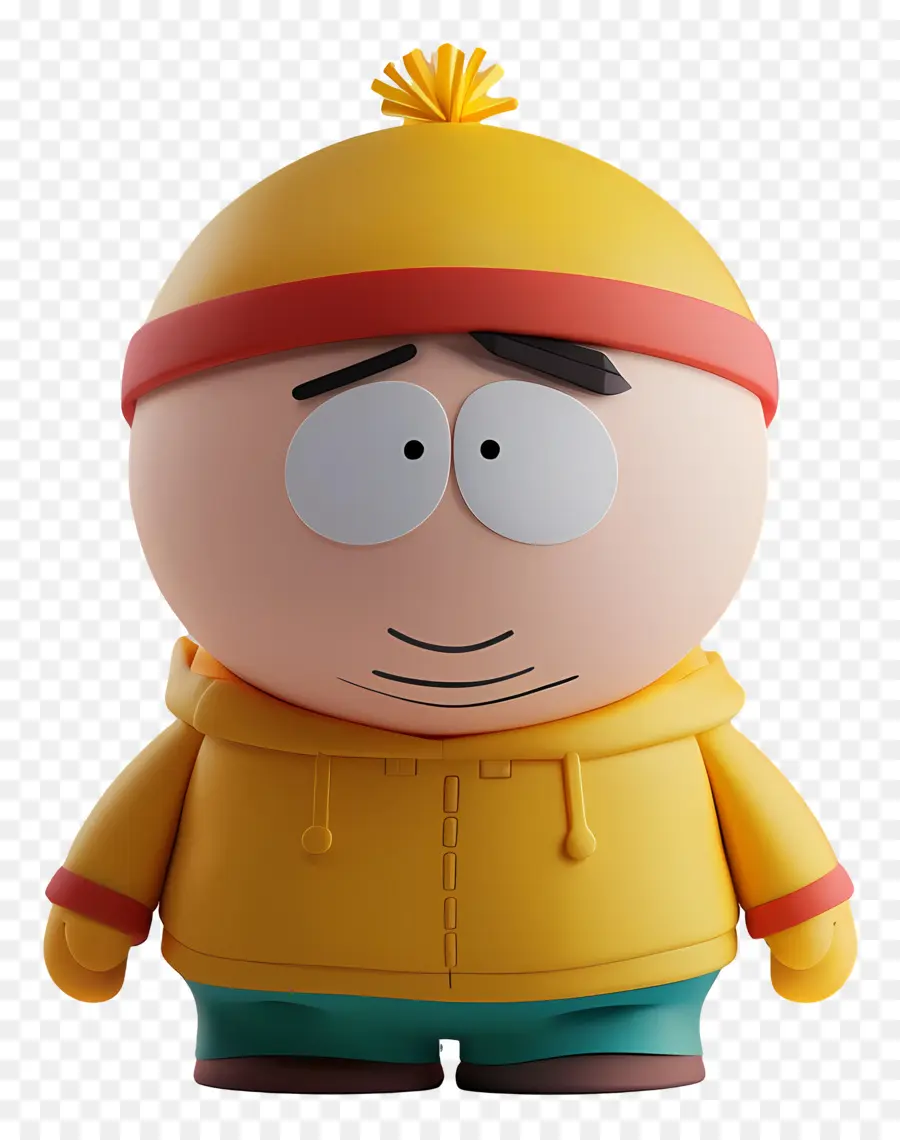 Eric Cartman，ตัวการ์ตูนในเสื้อกันหนาวสีเหลือง PNG