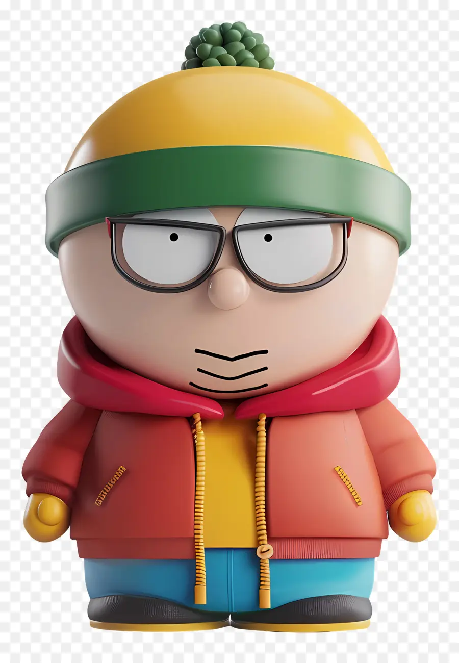 Eric Cartman，ตัวการ์ตูนในหมวกสีเหลืองและสีเขียว PNG