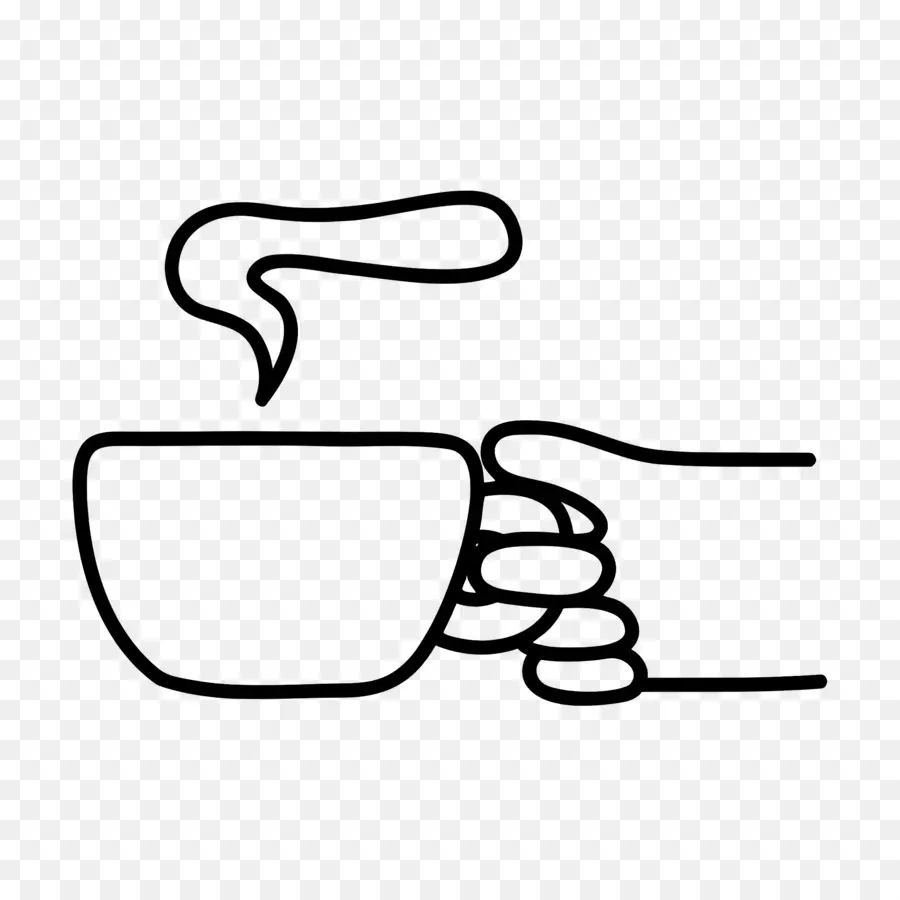 Doodle Coffee，ถ้วยจับมือ PNG