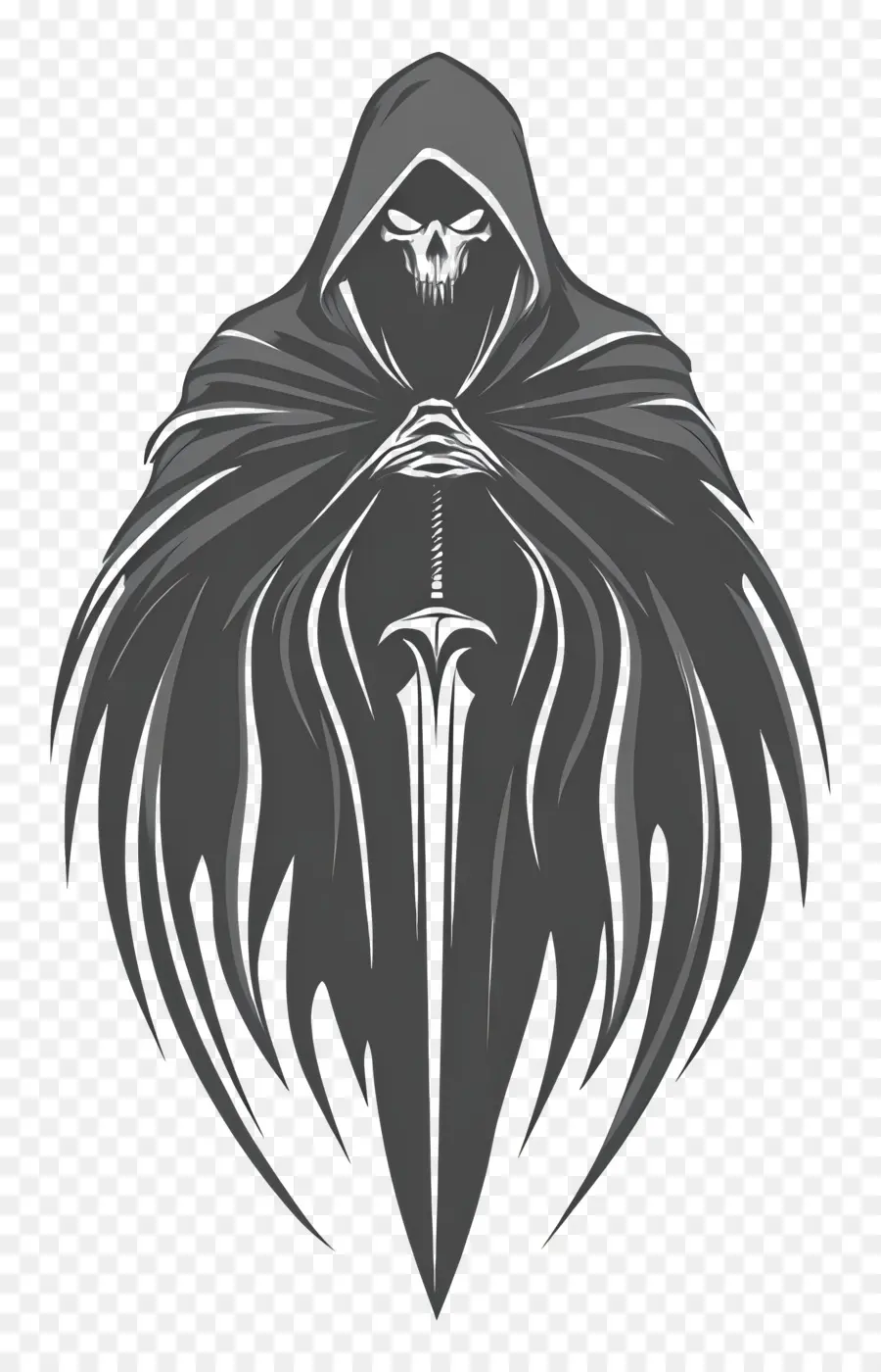 Halloween Grim Reaper，Grim Reaper ด้วยดาบ PNG