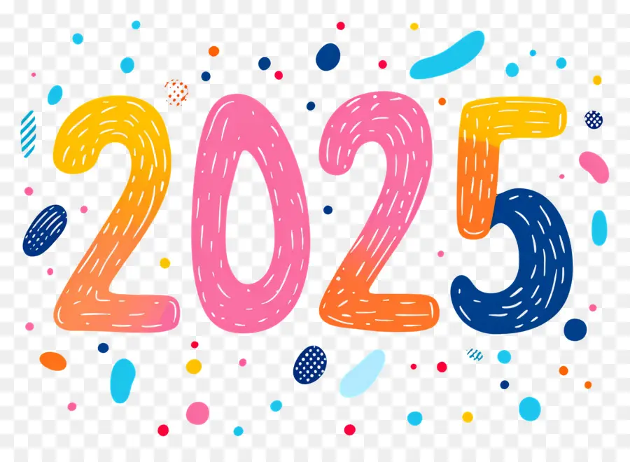 2025 ปีใหม่，สีสันปี 2025 PNG