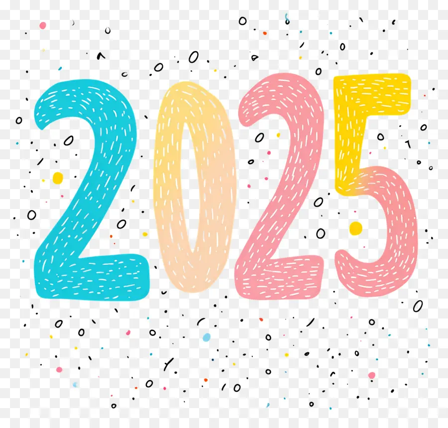 2025 ปีใหม่，สีสันปี 2025 PNG