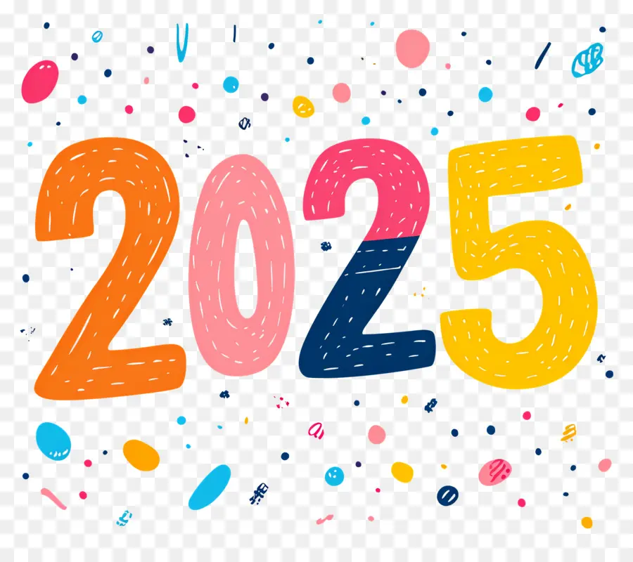 2025 ปีใหม่，สีสันปี 2025 PNG