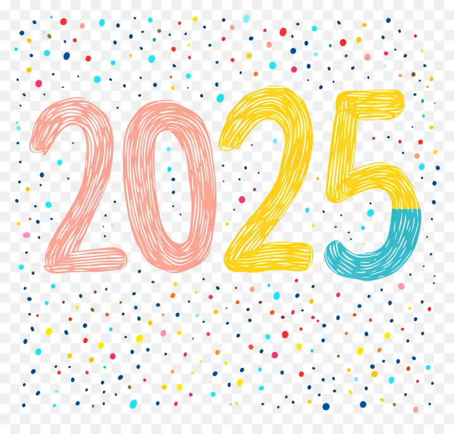 2025 ปีใหม่，สีสันปี 2025 PNG