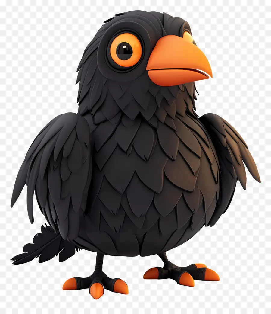 Raven ฮาโลวีน，Crow Crow 3d Cartoon PNG