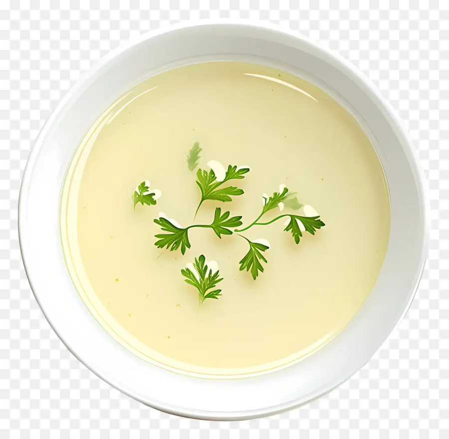 Vichyssoise，ซุปใสกับผักชีฝรั่ง PNG