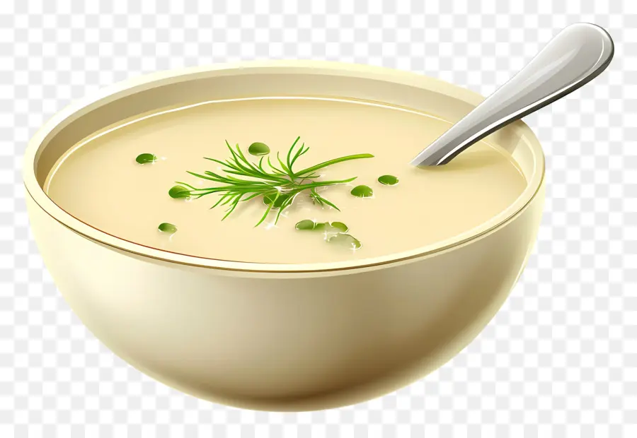 Vichyssoise，ซุปกับผักชีฝรั่ง PNG