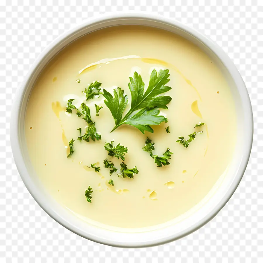 Vichyssoise，ซุปกับกระเทียม PNG