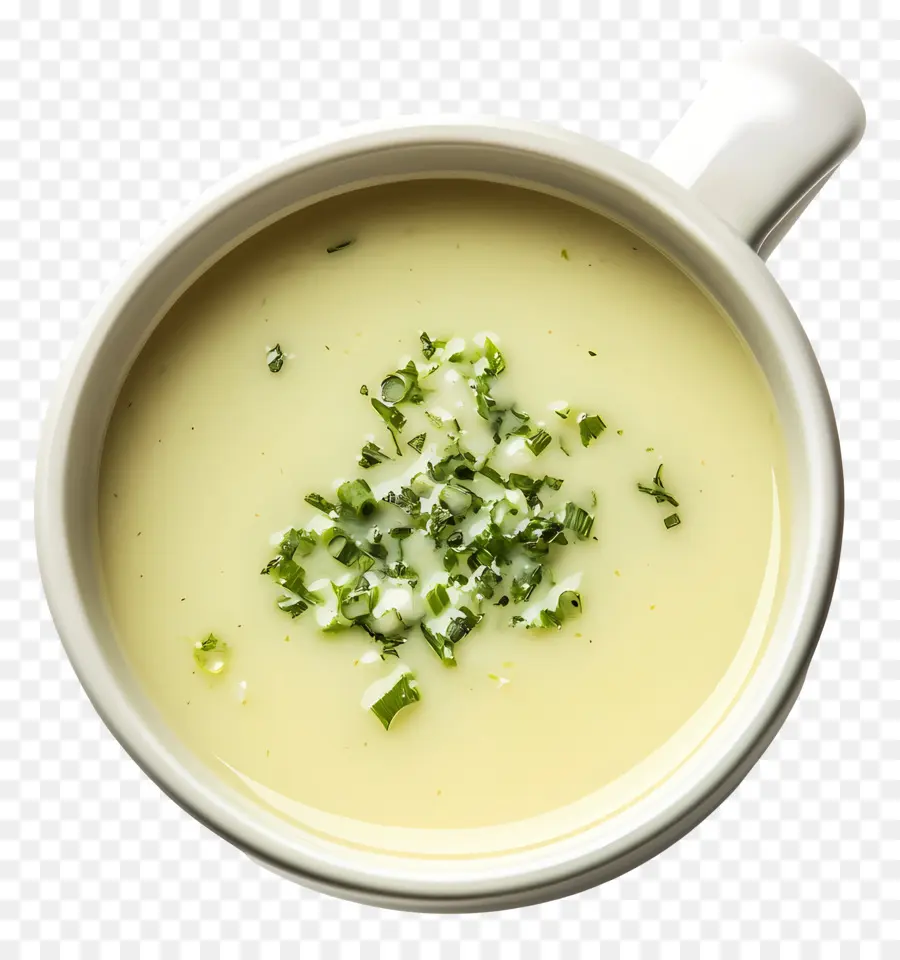 Vichyssoise，ซุปกับกระเทียม PNG