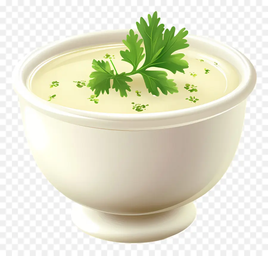 Vichyssoise，ซุปกับผักชีฝรั่ง PNG