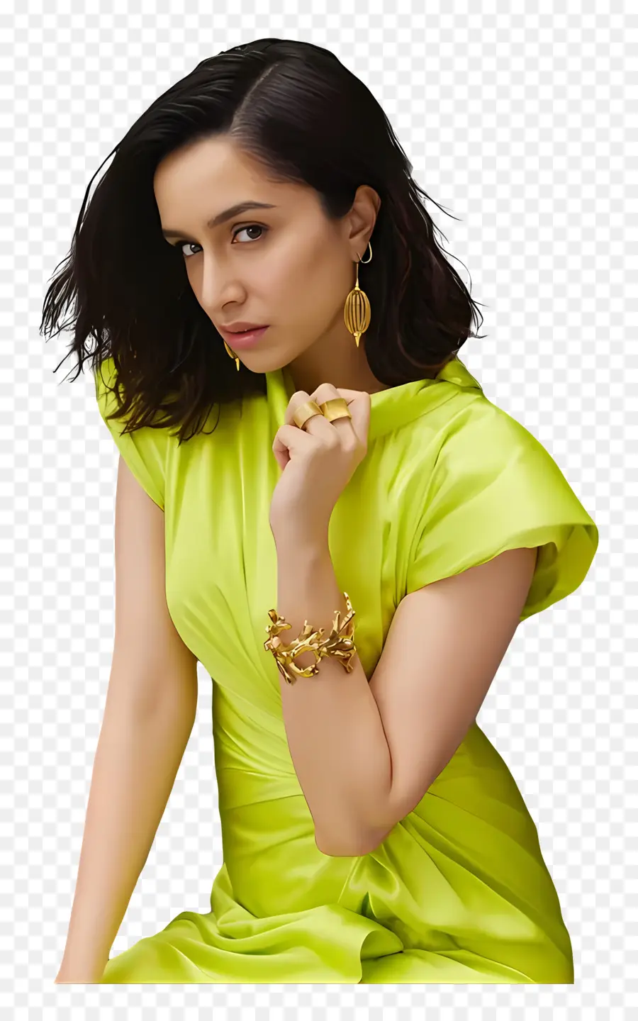 Shraddha Kapoor，ผู้หญิงในชุดสีเขียว PNG