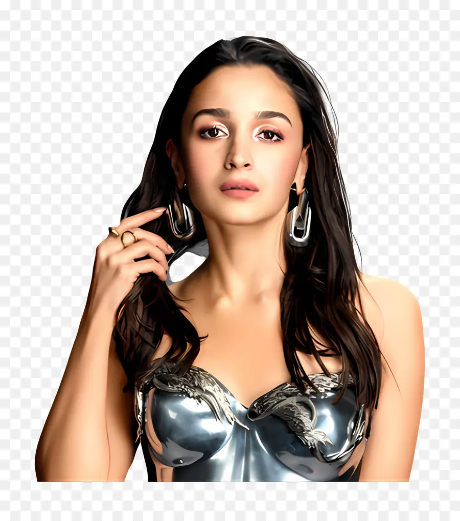 Alia Bhatt，ผู้หญิงในชุดโลหะ PNG