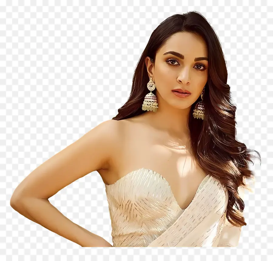 Kiara Advani，ผู้หญิงในชุดสีขาว PNG