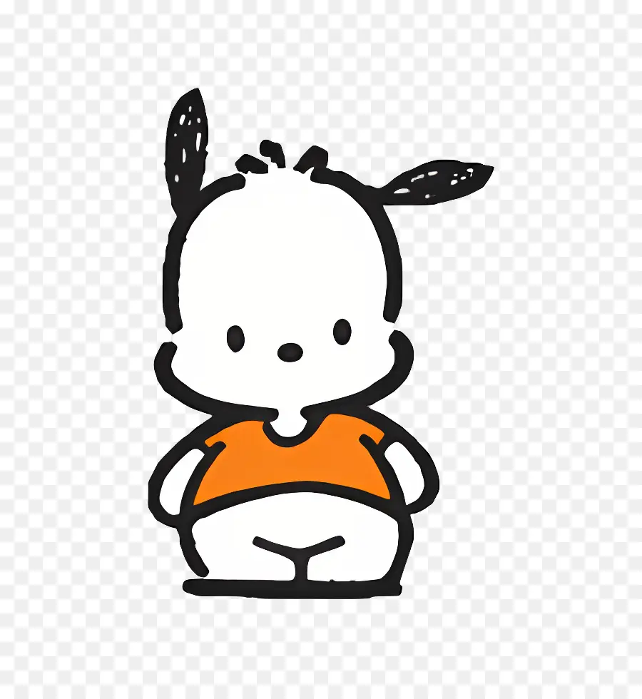 Pochacco，สุนัขในเสื้อเชิ้ตสีส้ม PNG