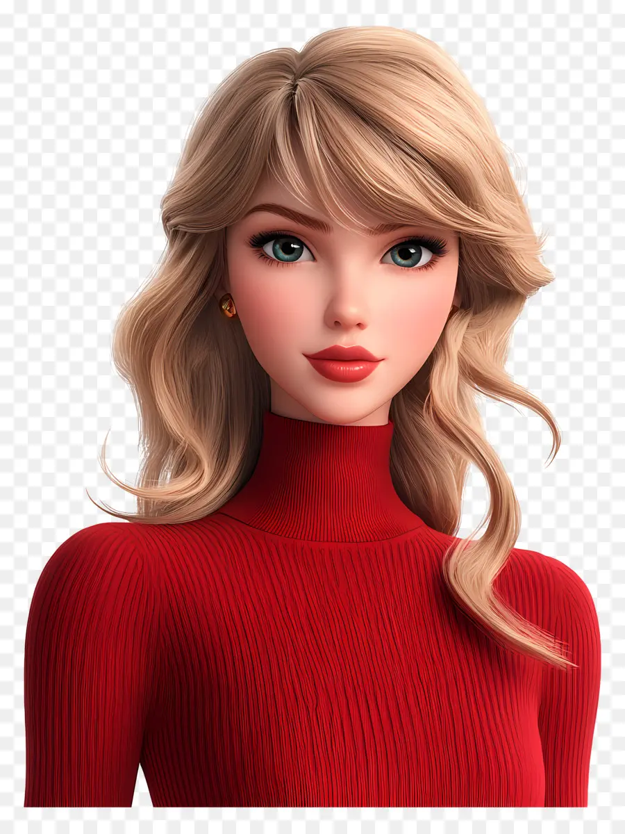 Taylor Swift，สาวอนิเมชั่นสีบลอนด์ PNG