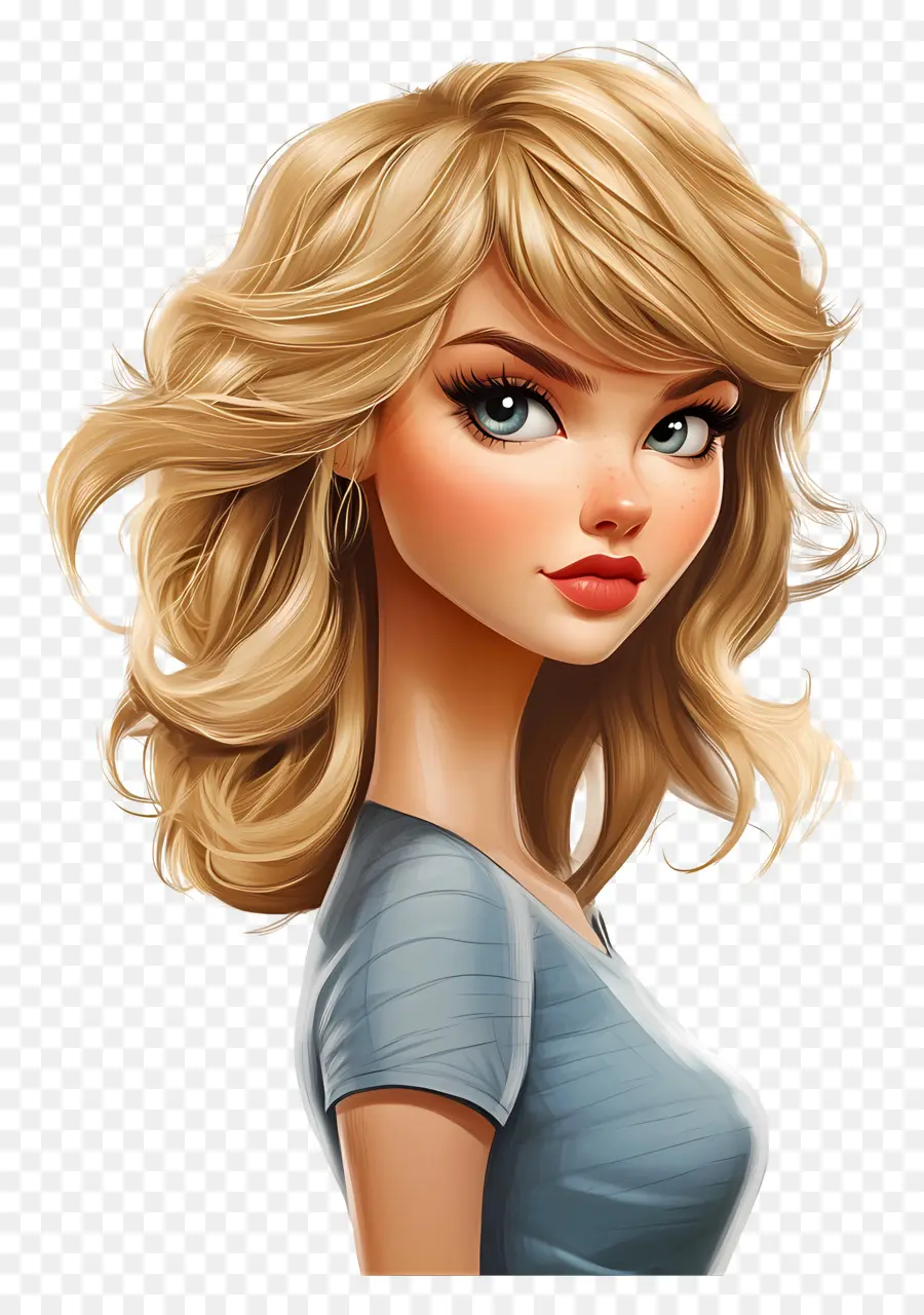 Taylor Swift，สาวการ์ตูนสีบลอนด์ PNG