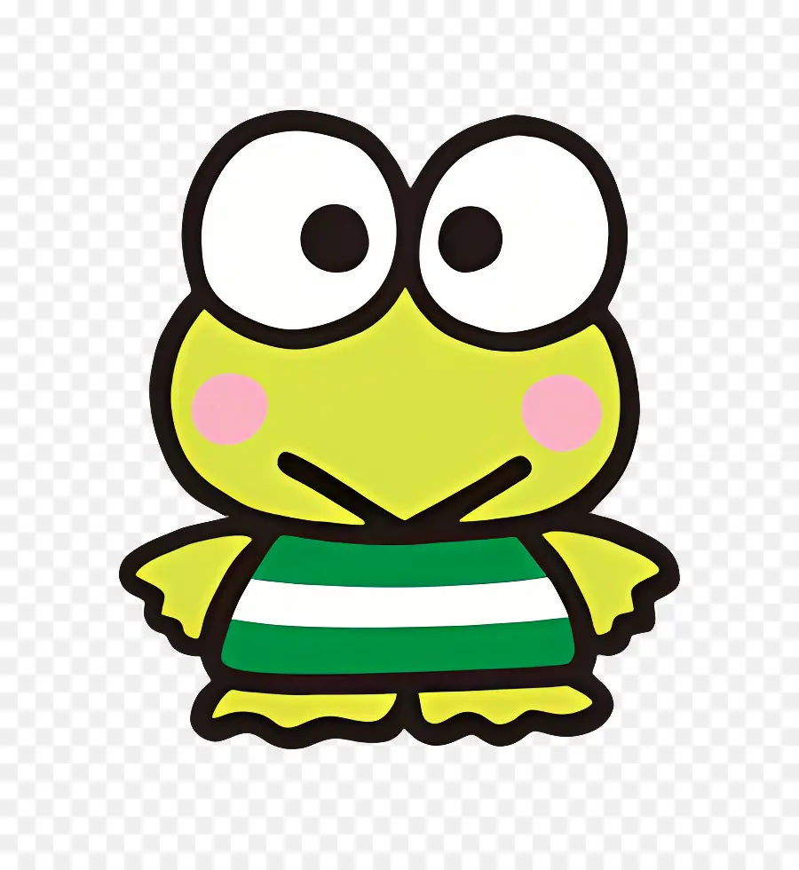 Keroppi，กบสีเขียวในเสื้อแดง PNG