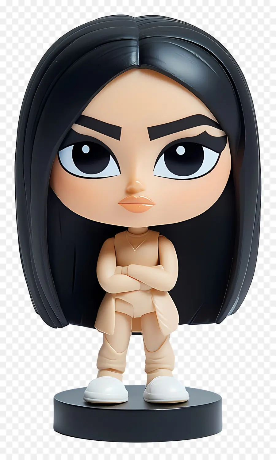 Kim Kardashian，ตัวละคร Chibi ที่มีแขนไขว้กัน PNG