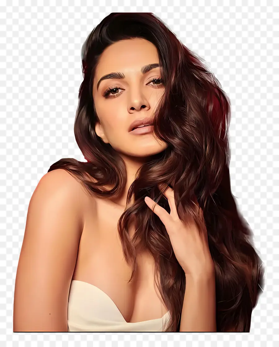 Kiara Advani，ผู้หญิงที่มีผมยาว PNG