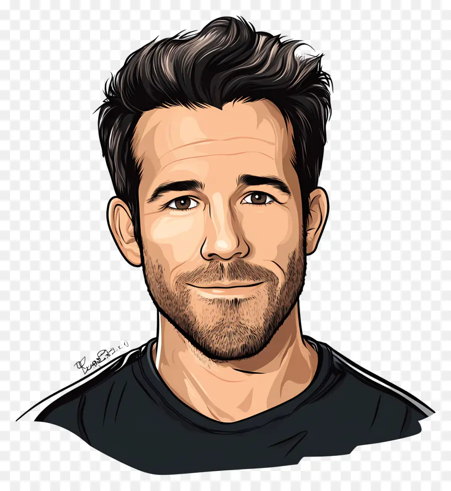 Ryan Reynolds，คนการ์ตูนที่มีเครา PNG