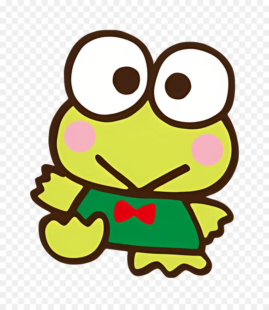 Keroppi，กบสีเขียวในเสื้อแดง PNG