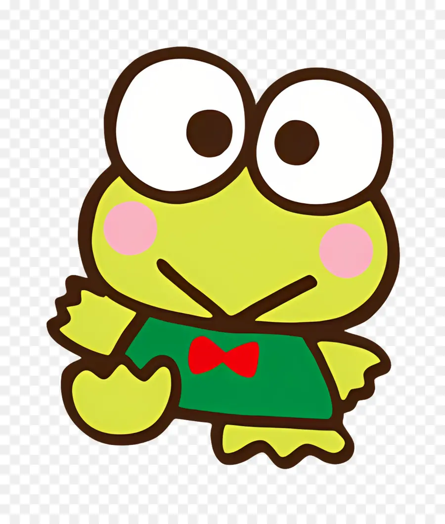 Keroppi，กบสีเขียวในเสื้อแดง PNG