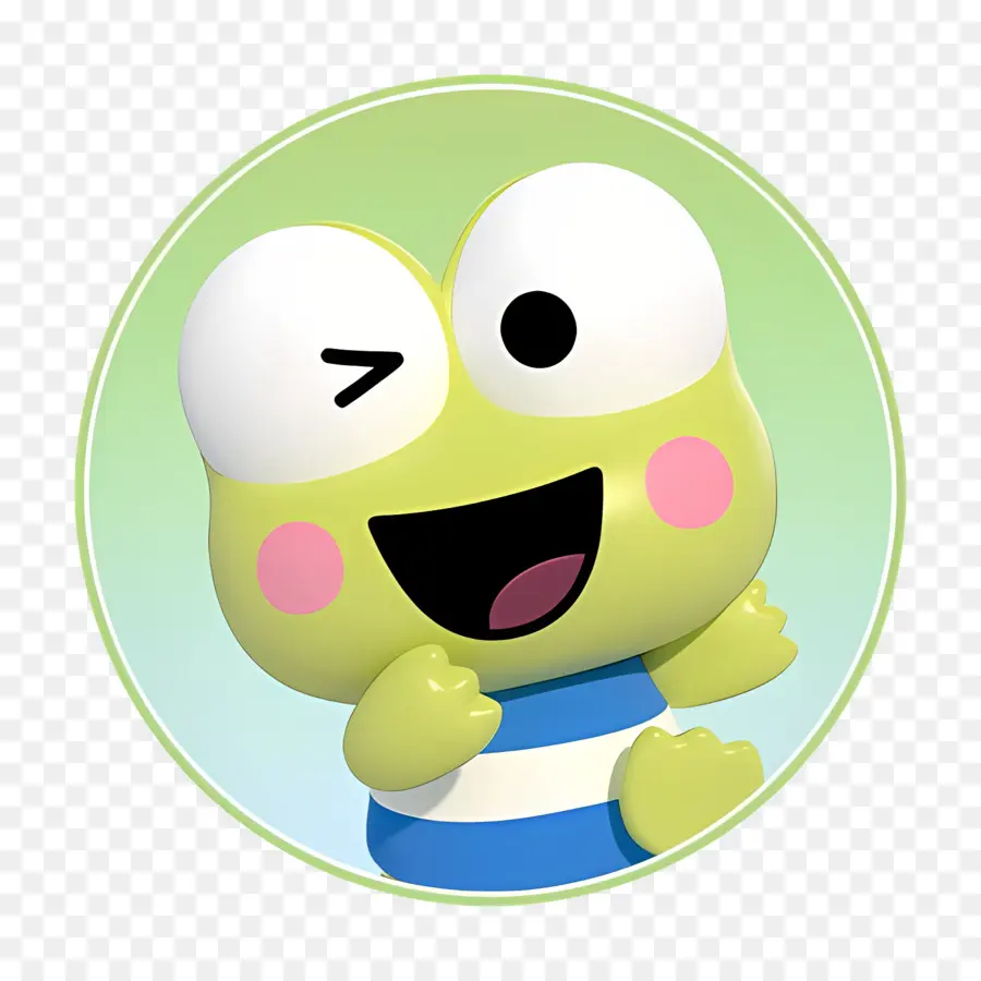 Keroppi，กบสีเขียว PNG