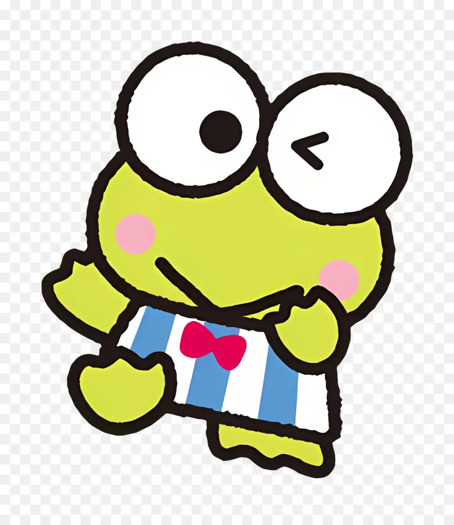 Keroppi，กบสีเขียวในเสื้อแดง PNG