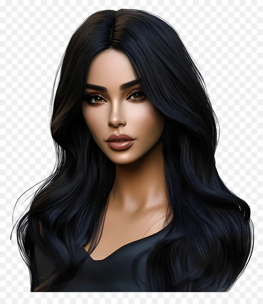 Kim Kardashian，ผู้หญิงผมดำ PNG