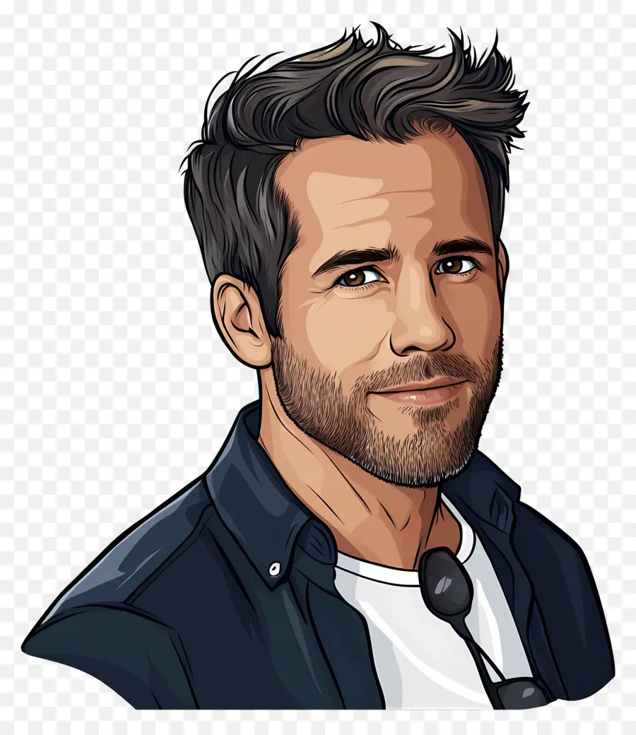 Ryan Reynolds，คนการ์ตูนกับแว่นกันแดด PNG