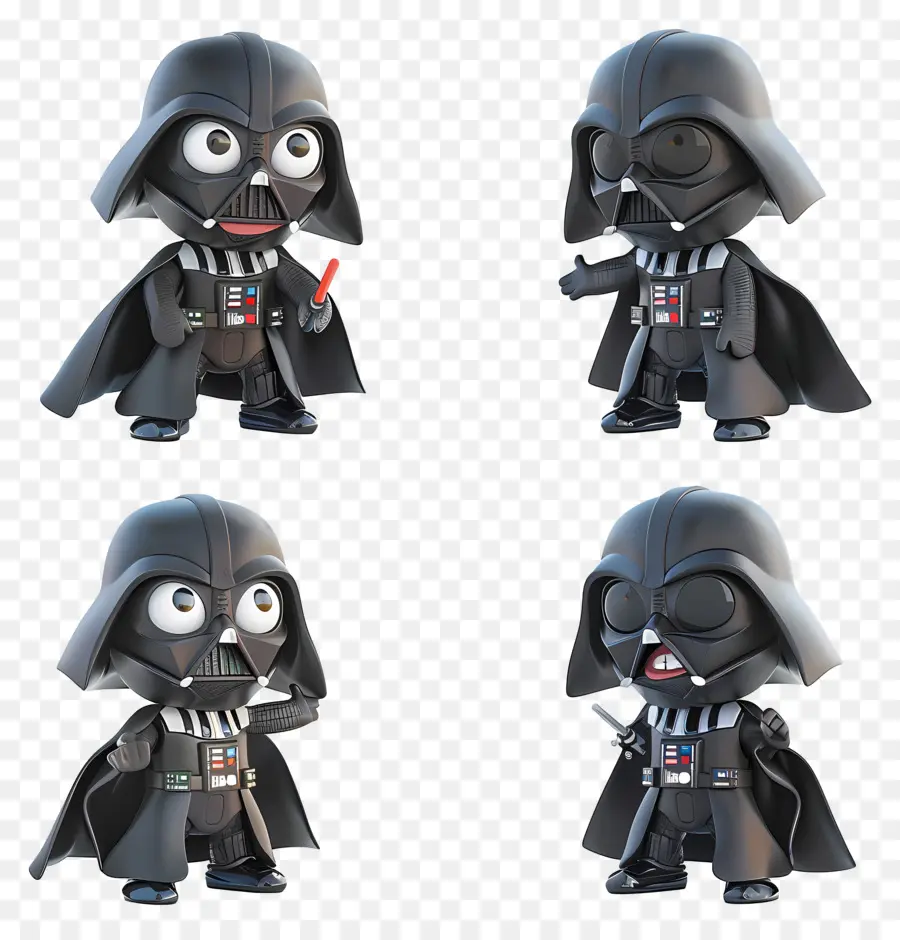 Darth Vader，ตัวการ์ตูนในชุดเกราะสีดำ PNG