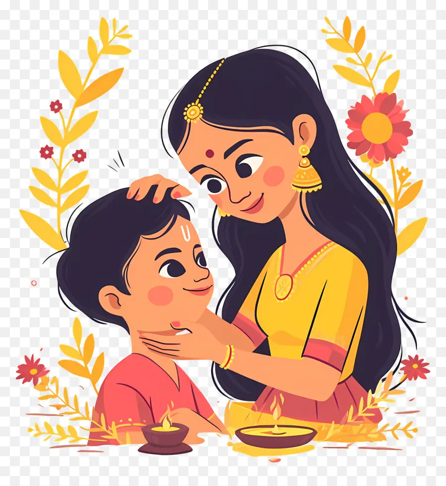 Bhai Dooj，แม่และลูก PNG