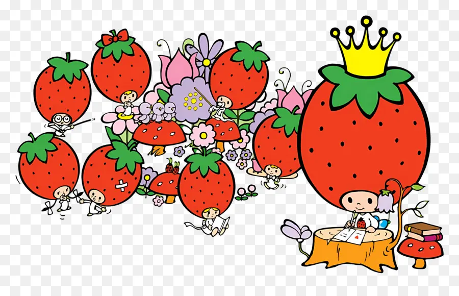 King Strawberry，King Strawberry กับ Crown PNG