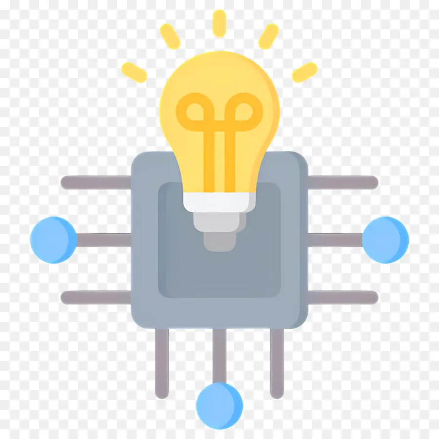 ปัญญาประดิษฐ์，ไอคอน Ai Lightbulb PNG