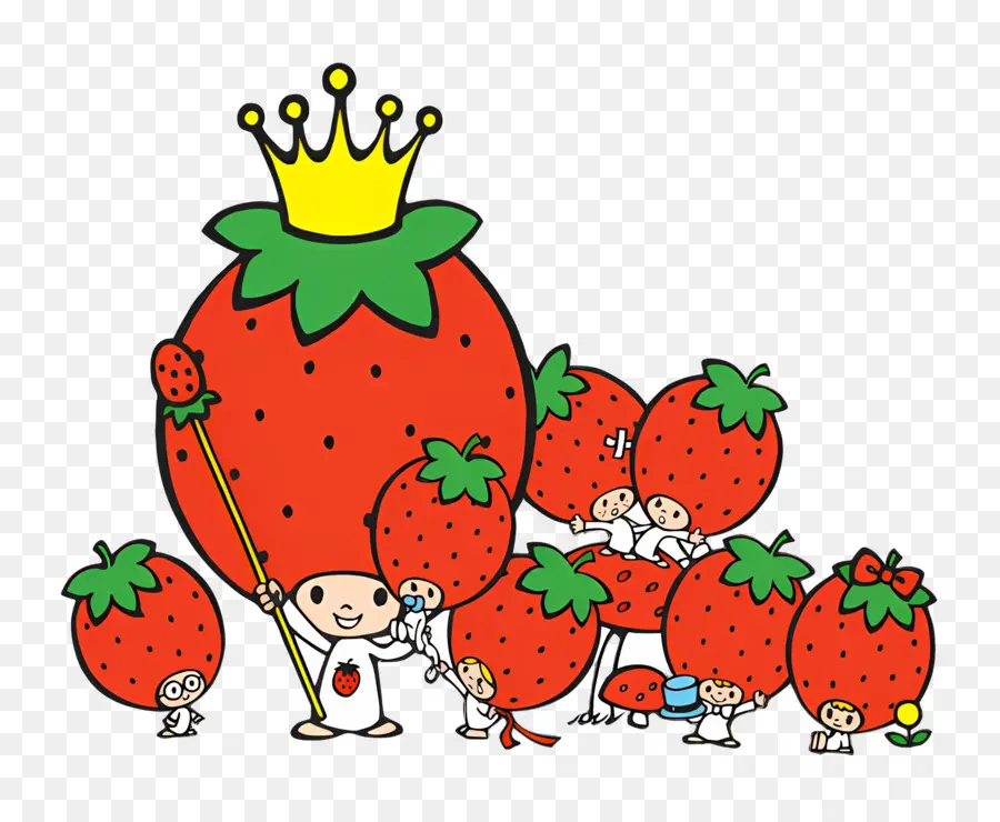 King Strawberry，อักขระสตรอเบอร์รี่ PNG