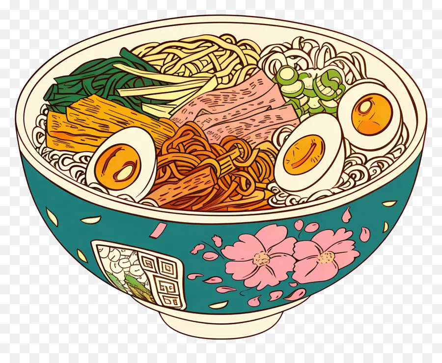 ชามราเมน，Deluxe Ramen Bowl PNG