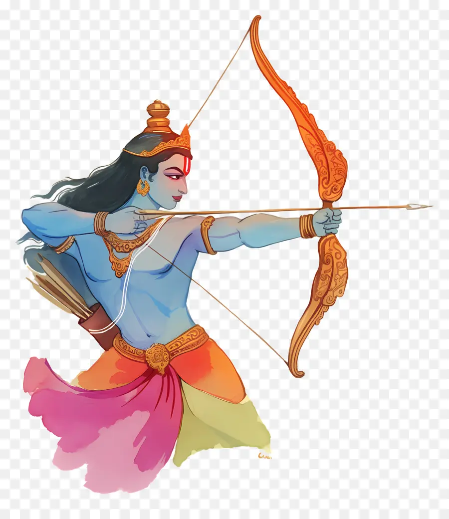 Dussehra，อาร์เชอร์ด้วยธนู PNG