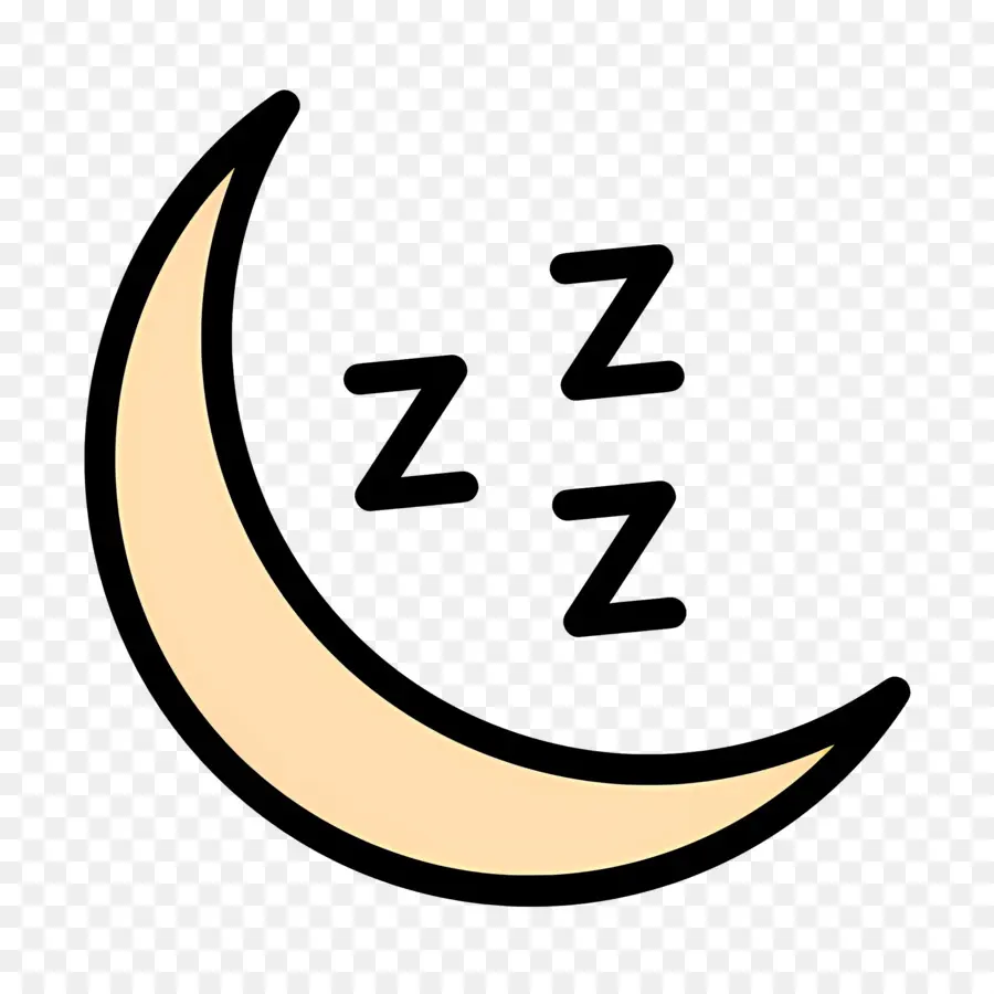 นอนหลับ Zzz，Moon With Z's PNG