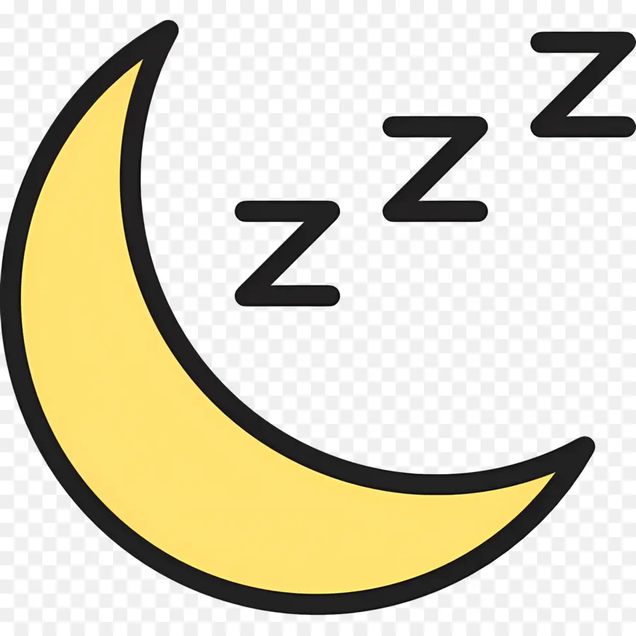 นอนหลับ Zzz，Moon With Z's PNG