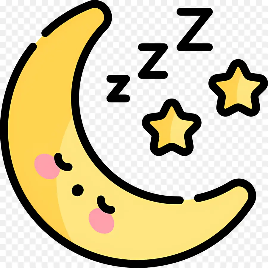 นอนหลับ Zzz，Moon With Z's PNG