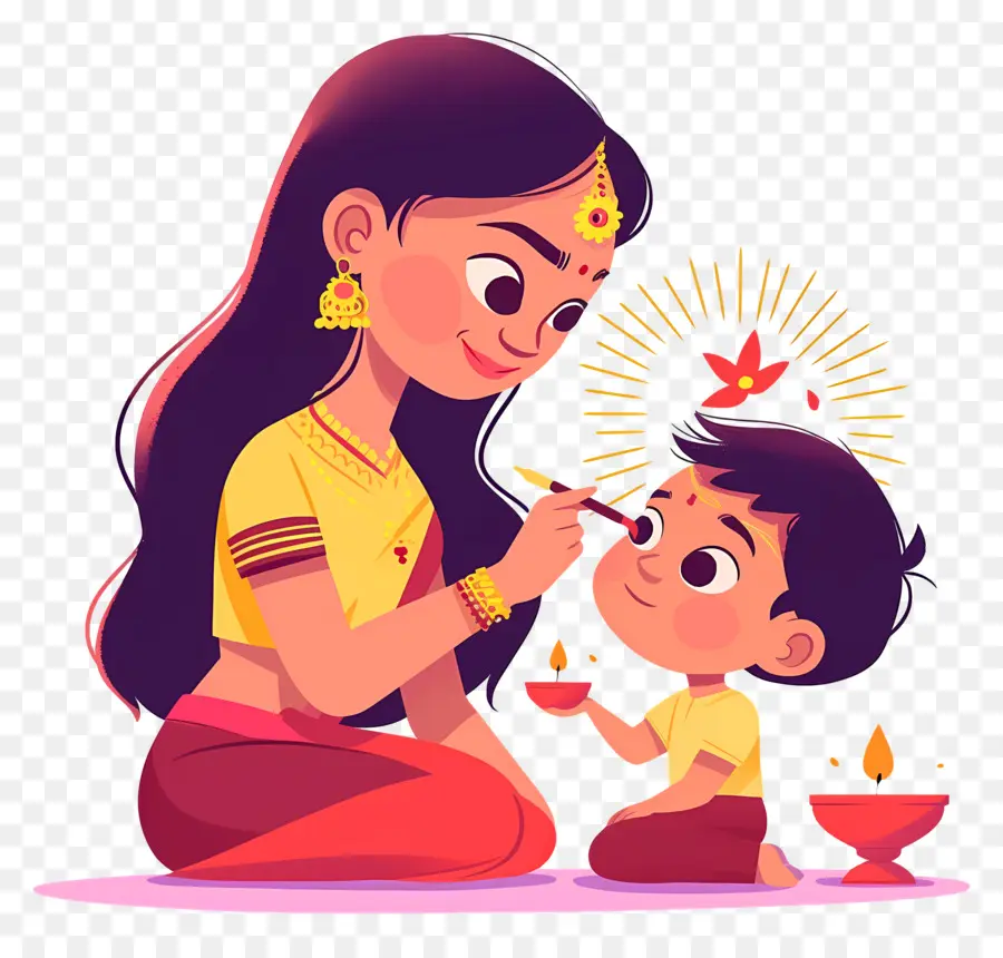 Bhai Dooj，แม่และลูก PNG