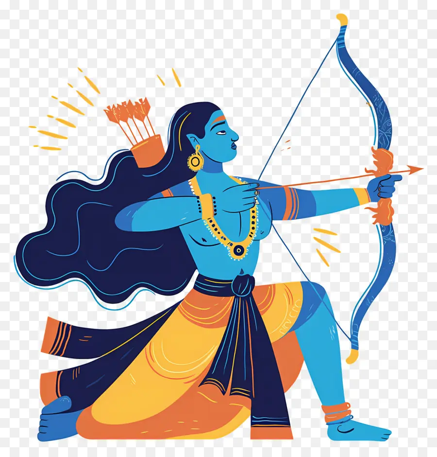 Dussehra，อาร์เชอร์ด้วยธนู PNG